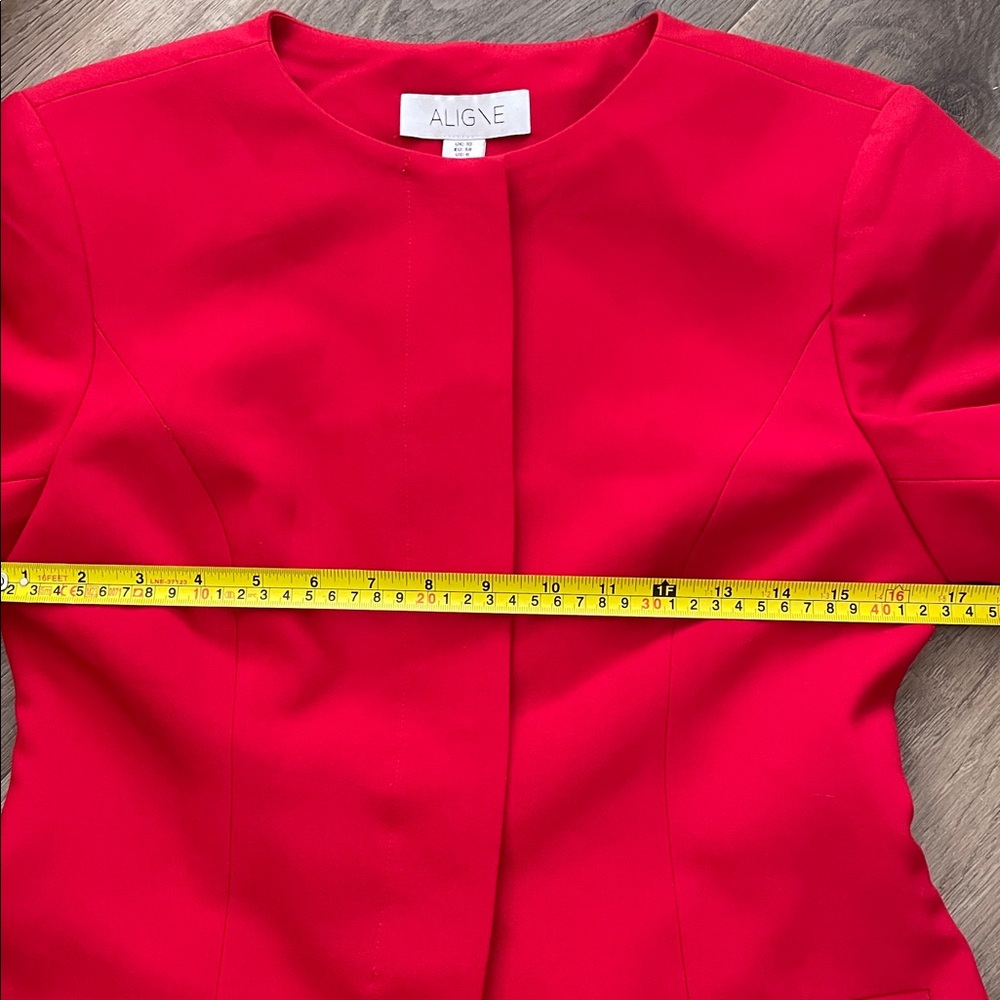 Aligne Red Daphne Waisted Blazer Jacket – Size 6 – NWT New - Picture 9 of 12